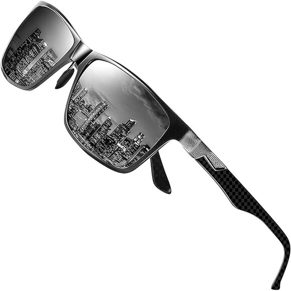 Versatile Carbon Fiber Sunglasses for Men - UV400 Polarized Outdoor Protection